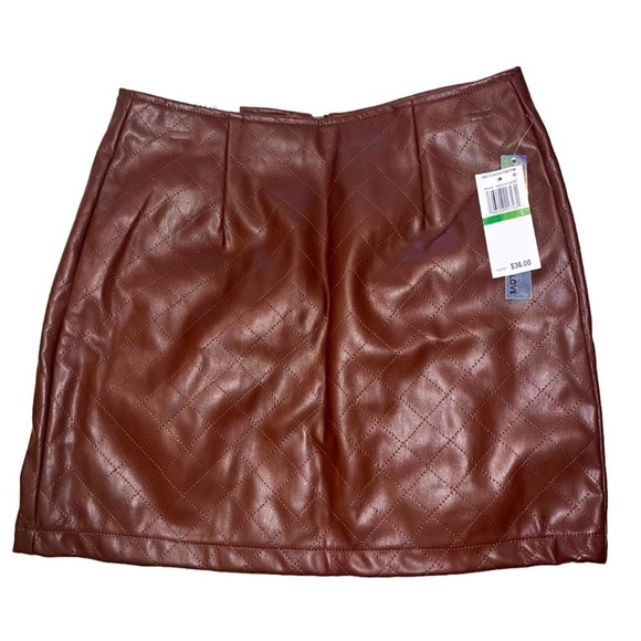 LIVE WHAT YOU LOVE Dresses & Skirts - NWT 🥀 Women's Brown Faux Leather Mini Skirt